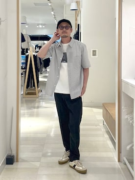 「GLOBAL WORK（グローバルワーク）のアイテム（帽子）」を使った、ゆーすけさん（メンズ・176cm）の夏コーディネート