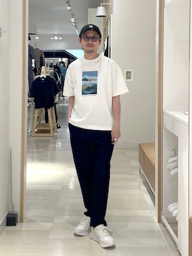 「GLOBAL WORK（グローバルワーク）のアイテム（帽子）」を使った、ゆーすけさん（メンズ・176cm）の夏コーディネート