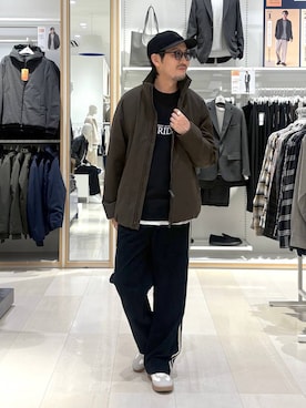 「GLOBAL WORK（グローバルワーク）のライトウォームスタンドブルゾン/451309（ブルゾン）」を使った、ゆーすけさん（メンズ・176cm）の秋コーディネート