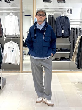 「GLOBAL WORK（グローバルワーク）のアイテム（帽子）」を使った、ゆーすけさん（メンズ・176cm）の冬コーディネート