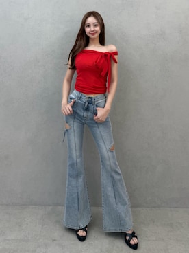 「EATME（イートミー）のアイテム」を使った、SHINRIさん（レディース・165cm）の春コーディネート