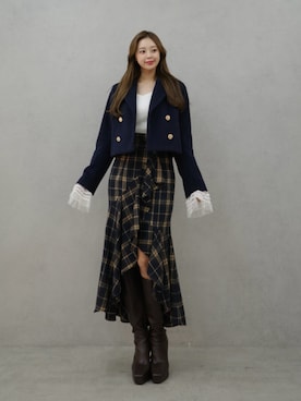 「RESEXXY（リゼクシー）のアイテム（ジャケット/アウター）」を使った、SHINRIさん（レディース・165cm）の秋コーディネート