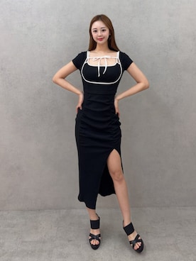 「EATME（イートミー）のアイテム」を使った、SHINRIさん（レディース・165cm）の春コーディネート