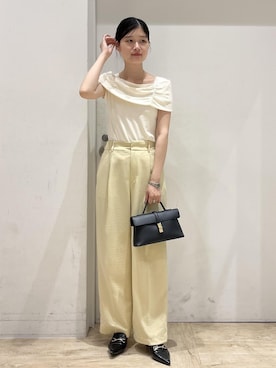 「オフショルダー」｜0118momoさん（レディース・164cm・20代）の夏コーディネート
