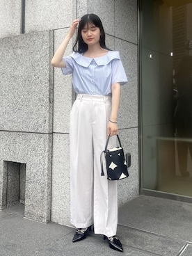 「アイテム（ハンドバッグ）」を使った、0118momoさん（レディース・164cm・20代）の夏コーディネート