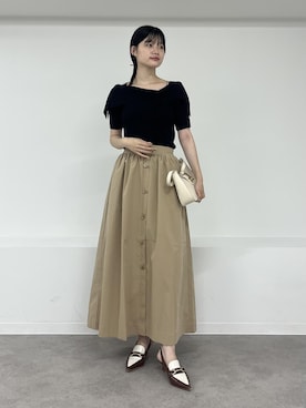 「フェミニンコーデ」｜0118momoさん（レディース・164cm）の夏コーディネート