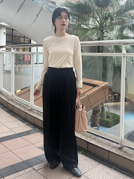 「フェスコーデ」｜「アイテム（バレエシューズ）」を使った、0118momoさん（レディース・164cm）の秋コーディネート