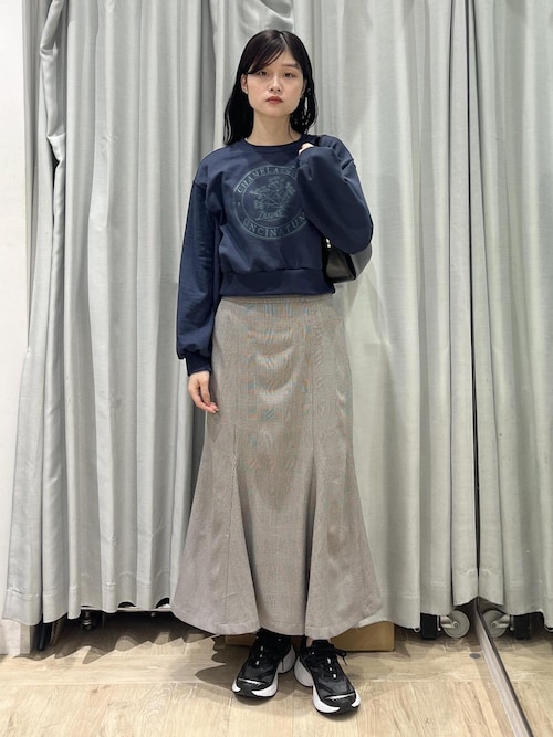 【新品・タグ付き】今期新作 BRIEFING スカート グレー M 完売サイズ MERCURYDUO チェックプリーツ切替マーメイドスカート（グレー