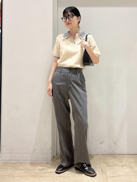 「アイテム（ポロシャツ）」を使った、0118momoさん（レディース・164cm）の夏コーディネート