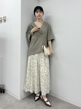 「アイテム（テーラードジャケット）」を使った、0118momoさん（レディース・164cm）の夏コーディネート