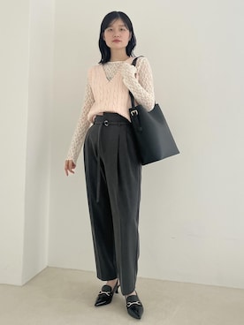 「A4サイズ」｜0118momoさん（レディース・164cm）の冬コーディネート