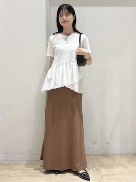 「ドッキング」｜0118momoさん（レディース・164cm）の夏コーディネート