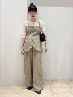 「卒業式コーデ」｜「アイテム（キャミソール）」を使った、0118momoさん（レディース・164cm）の秋コーディネート