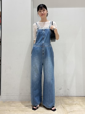 「アイテム（サロペット/オーバーオール）」を使った、0118momoさん（レディース・164cm・20代）の夏コーディネート
