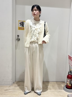 「卒業式コーデ」｜「アイテム（スラックス）」を使った、0118momoさん（レディース・164cm）の冬コーディネート