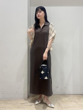 「アイテム（バレエシューズ）」を使った、0118momoさん（レディース・164cm・20代）の夏コーディネート