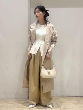 「VIS」｜「アイテム（トレンチコート）」を使った、0118momoさん（レディース・164cm）の春コーディネート