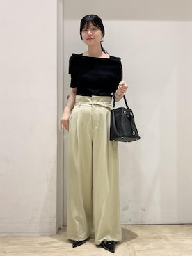 「アイテム（スラックス）」を使った、0118momoさん（レディース・164cm・20代）の夏コーディネート