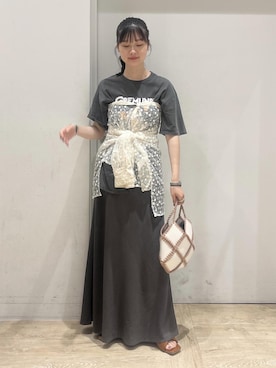 「アイテム（ハンドバッグ）」を使った、0118momoさん（レディース・164cm）の夏コーディネート