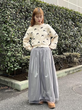 「23SS春夏の新作」｜「アイテム（ワンピース/ドレス）」を使った、0118momoさん（レディース・164cm）の冬コーディネート