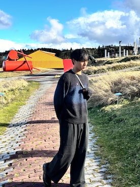 「アイテム（ブローチ/コサージュ）」を使った、はるさん（メンズ・173cm）の秋コーディネート