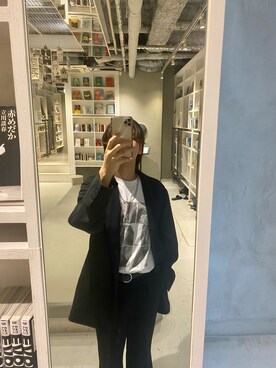 「tk.TAKEO KIKUCHI（ティーケータケオキクチ）のアイテム（テーラードジャケット）」を使った、takutoさん（メンズ・176cm）の冬コーディネート