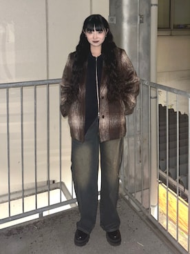 「EMODA（エモダ）のアイテム（ジャケット/アウター）」を使った、misakiさん（レディース・160cm）の秋コーディネート