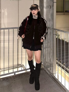 「EMODA（エモダ）のアイテム」を使った、misakiさん（レディース・160cm）の秋コーディネート