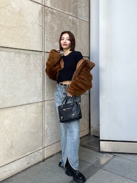 「NWITH.」｜おかもとみづきさん（レディース・156cm）の秋コーディネート