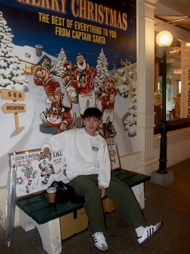 「over print（オーバープリント）のアイテム」を使った、FELIXさん（メンズ・175cm）の夏コーディネート