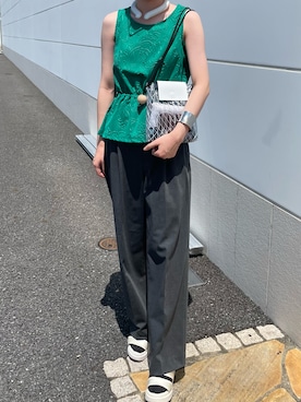 「EmTROIS（エムトロワ）のアイテム」を使った、chrocoさん（レディース・161cm）の秋コーディネート