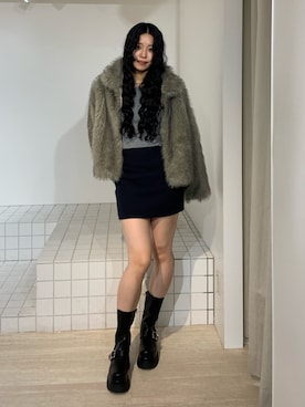 「アイテム（スカート）」を使った、成田すみれさん（レディース・171cm）の秋コーディネート