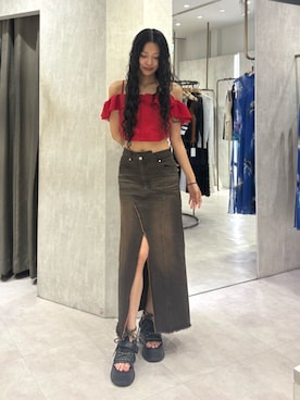 成田すみれさん（レディース・171cm）の夏コーディネート