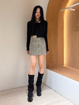 「MURUA（ムルーア）のアイテム（トップス）」を使った、成田すみれさん（レディース・171cm）の春コーディネート