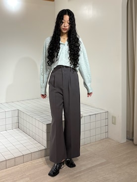 「MURUA（ムルーア）のアイテム」を使った、成田すみれさん（レディース・171cm）の春コーディネート