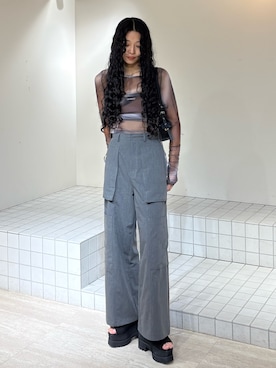 「MURUA（ムルーア）のアイテム（トップス）」を使った、成田すみれさん（レディース・171cm）の春コーディネート