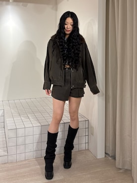 成田すみれさん（レディース・171cm）の冬コーディネート