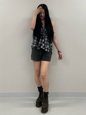 「MURUA（ムルーア）のアイテム」を使った、成田すみれさん（レディース・171cm）の夏コーディネート