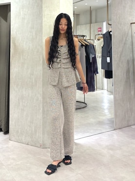 「MURUA（ムルーア）のアイテム」を使った、成田すみれさん（レディース・171cm）の夏コーディネート