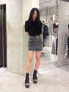 「MURUA（ムルーア）のアイテム」を使った、成田すみれさん（レディース・171cm）の夏コーディネート