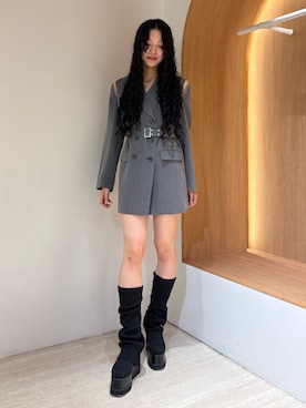 「MURUA（ムルーア）のアイテム」を使った、成田すみれさん（レディース・171cm）の春コーディネート