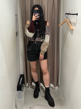 成田すみれさん（レディース・171cm）の冬コーディネート