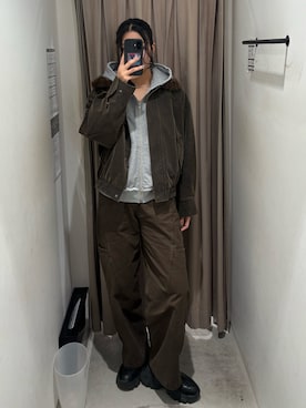 成田すみれさん（レディース・171cm）の冬コーディネート