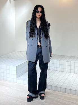 「MURUA（ムルーア）のアイテム（ジャケット/アウター）」を使った、成田すみれさん（レディース・171cm）の春コーディネート