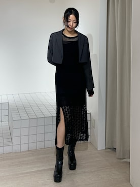 「MURUA（ムルーア）のアイテム（ワンピース/ドレス）」を使った、成田すみれさん（レディース・171cm）の秋コーディネート