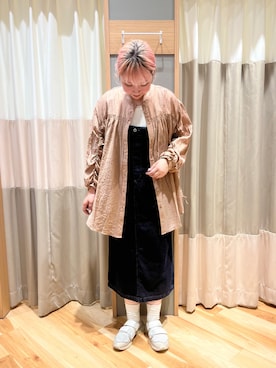 「Samansa Mos2 blue（サマンサモスモスブルー）のアイテム（タンクトップ）」を使った、Saさん（レディース・165cm）の秋コーディネート