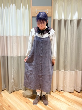 「アイテム（ドレスシューズ）」を使った、Saさん（レディース・165cm）の秋コーディネート