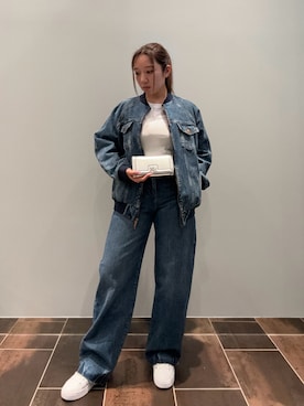 「ARMANI EXCHANGE（アルマーニエクスチェンジ）のアイテム（財布/小物、シルバー系）」を使った、hnchaさん（レディース・160cm）の春コーディネート