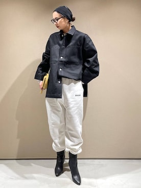 「Chaos（カオス）のアイテム（スウェットパンツ）」を使った、FUMIさん（レディース・162cm）の冬コーディネート
