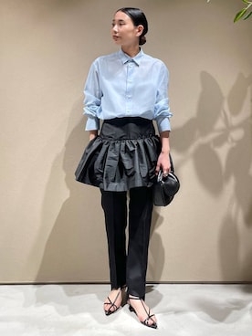 「Chaos（カオス）のアイテム（スラックス）」を使った、FUMIさん（レディース・162cm）の春コーディネート